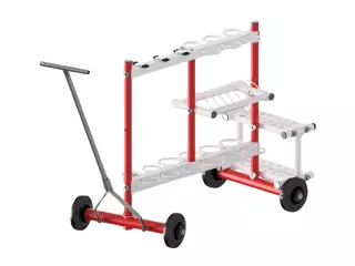 Carro multimaterial POLANIK, con ruedas. Acero.ATLETISMO