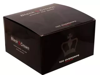 CAJA 100 OVERGRIPS BLACK CROWN LISOS BLANCOS