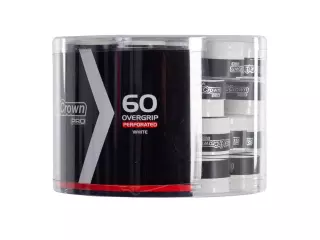 TARRO 60 OVERGRIPS BLACK CROWN PERFORADOS BLANCOS