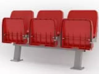Asiento abatible con respaldo alto modelo AB GRADA, FUTBOL