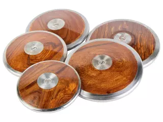DISCO DE ATLETISMO DE ACERO Y MADERA