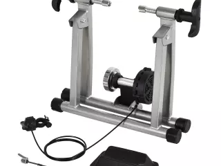 Rodillo Entrenamiento Bicicleta 5 Niveles de Resistencia por Cable Cicloentrenador Acero Bici 54,5 x 47,2 x 39,1cm Color Plata/NEGRO