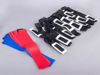 KIT DE 8 CINTURONES CON CINTA PARA RUGBY TAG