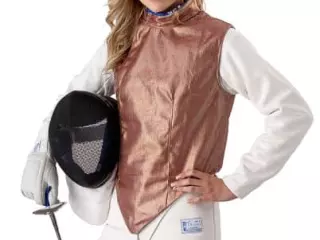 Chaqueta eléctrica de florete mujer Inox Rojo ESGRIMA
