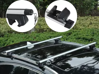 Juego de Barras para Techo Universales tipo Baca Portaequipajes de Aluminio con Cierre para Coche 125cm Ancho  PREGUNTAR STOCK