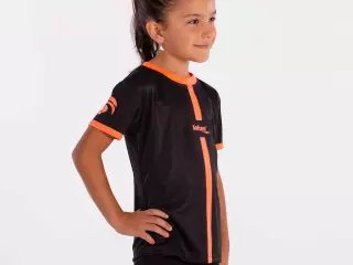 CAMISETA SOFTEE TIPEX NIÑA  - NEGRO/CORAL FLUOR, 6 AÑOS