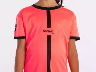CAMISETA SOFTEE TIPEX NIÑA  - 14 AÑOS, CORAL FLUOR/NEGRO