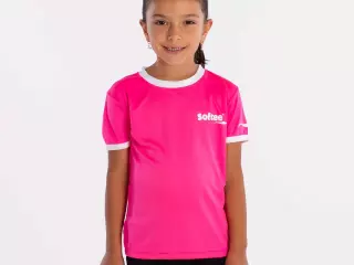 CAMISETA SOFTEE GALAXY NIÑA - FUCSIA FLUOR/BLANCO, 10 AÑOS