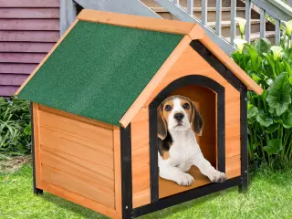 Caseta de Madera Maciza para Perro - Casa de Perro Impermeable con Patas Elevadas para Interior y Exterior -72x76x76cm PREGUNTAR STOCK