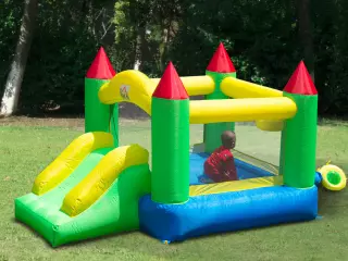 Castillo Hinchable para Niños - Tela de Nylon 420D -Color Verde - 300x180x160cm