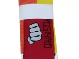 CINTURON KARATE/JUDO YOSIHIRO 100% ALGODON - JUNIOR, AMARILLO/NARANJA