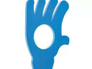 TAPIZ CON FORMA MANO 3CM BICOLOR