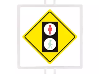 PANEL DE SEÑALIZACIÓN TRÁFICO DE ADVERTENCIA Nº 5 (PEATONES ROJO)