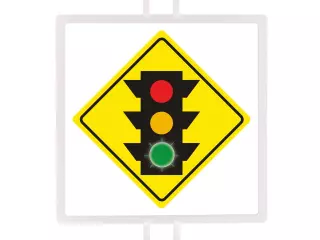 Panel de señalización tráfico de advertencia nº 3 (semáforo verde)