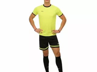 PANTALÓN CORTO SOFTEE PRIMAX NEW NIÑO - 14 AÑOS, NEGRO/AMARILLO FLUOR SIN BOLSILLOS