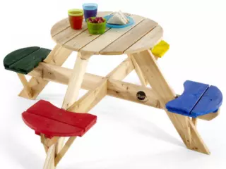 Mesa Picnic Circular con Asientos de Colores INFANTIL