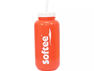 BOTELLA SOFTEE 1000ML CON PAJITA EXTRAIBLE - ROJO, 1000 ML