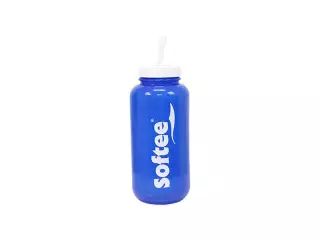 BOTELLA 1000ML CON PAJITA EXTRAIBLE - 1000 ML, AZUL