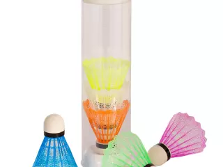 Volantes badminton plástico 6uds