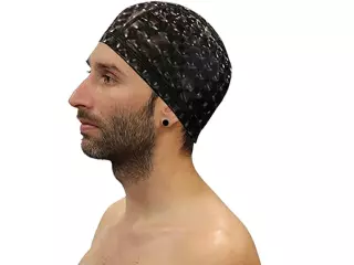 GORRO NATACION SOFTEE POLIURETANO 3D - SENIOR, NEGRO