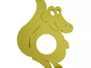 TAPIZ CON FORMA DE COCODRILO - UNICA, AMARILLO