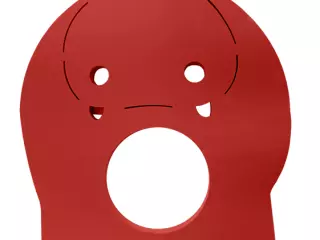 TAPIZ CON FORMA DE HIPOPOTAMO - ROJO, UNICA