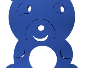 TAPIZ CON FORMA DE OSITO 4 cm- AZUL,