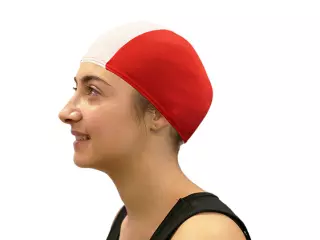 GORRO NATACION LICRA SOFTEE SENIOR - ROJO/BLANCO, SENIOR