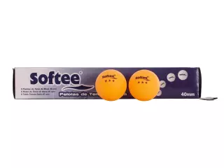 CAJA 6UDS PELOTAS TENIS DE MESA 40MM SOFTEE - 40MM, NARANJA