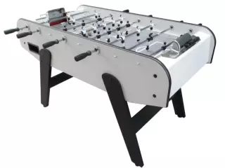 Futbolín Semiprofesional Halcón Blanco/negro Jugadores Clásicos de Metal