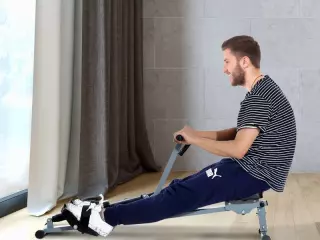 Máquina de Remo Ajustable con Pantalla LCD para Fitness y Ejercicios de Musculación o Resistencia para Gimnasio Casa Carga 100KG