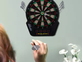 Diana Electrónica con 6 Dardos - Juego Digital con Sonido - 27 Juegos con 243 Variantes - 44x51.5x3.2cm
