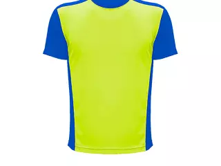 CAMISETA TECNICA ACTIVE UNISEX ADULTO  - ROYAL/AMARILLO FLUOR, S