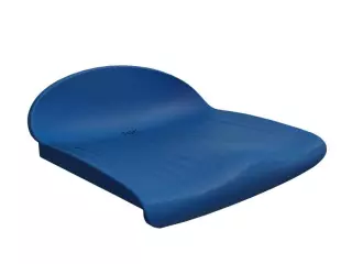 ASIENTO PVC SIN RESPALDO SPARK SR M4 AZUL/ROJO GRADA