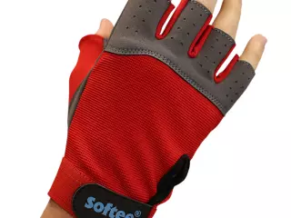 PAR DE GUANTES FITNESS SOFTEE KX4 - ROJO/GRIS, S