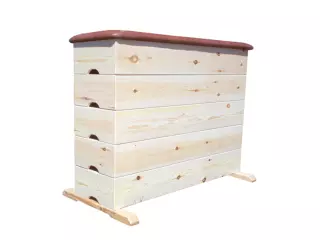PLINTON ALEMÁN SENIOR RECTO, 5 SEGMENTOS. 140X40X105 CM. TAPIZADO SINTÉTICO.