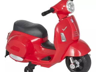 Moto Eléctrica Vespa para Niños de 18-36 Meses con Faro Bocina y 4 Ruedas Motocicleta Infantil con Licencia 66,5x38x52 cm Rojo