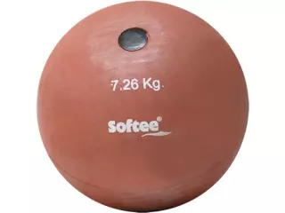 PESO LANZAMIENTO DE CAUCHO  SOFTEE - 7.25 KG, ROJO