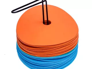Set 24 discos planos AG-24 Naranja/Azul CONOS delimitacion 15 cm