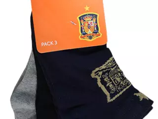 PACK 3 PARES DE CALCETINES TOBILLERO SELECCION ESPAÑOLA - NEGRO, 38-40#