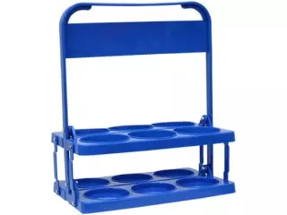 PORTABOTELLAS PVC BASICA  6UDS - AZUL