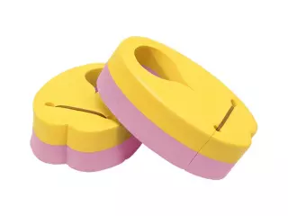 BRAZALETE FOAM BEBE NEW MULTICOLOR- PAR - BABY, ROSA/AMARILLO