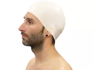 GORRO NATACION SILICONA SOFTEE - BLANCO, JUNIOR