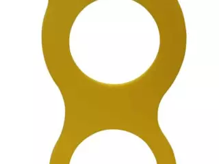 TAPIZ CON FORMA DE PIE  AMARILLO