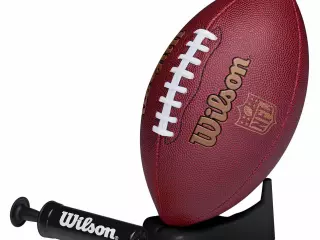 BALÓN FÚTBOL AMERICANO WILSON NFL IGNITION JUNIOR CON BOMBA Y SOPORTE