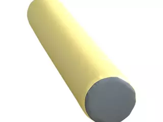 FIGURA CILINDRO 120X30 CM     AMARILLO/GRIS