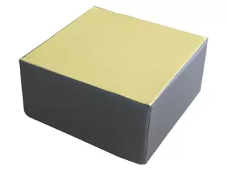 FIGURA CUADRADO 30X60X60 CM - 30X60X60 CM, AMARILLO/GRIS