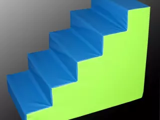 FIGURA ESCALERA GRANDE 100X80X60 CM - AZUL/VERDE,