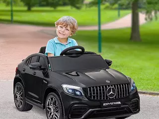 Coche Eléctrico para Niño 3-8 Años con Mando a Distancia Con Música y Luces Doble Apertura de Puerta Batería 12V Carga 30kg 115x70x55cm Negro