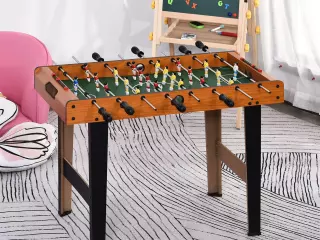Mesa de Futbolín Juego de Fútbol de Mesa con 22 Jugadores Incluidos Tablas de Puntuación Agarres Cómodos 84,5x40x61,2 cm Madera y Negro